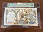 1941-42- France  Banque De France- 5 000 Francs- Pick 97c- Pmg 53 Au- Large Note