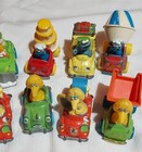 Vintage 1980s Sesame Street Diecast Cars Lot Of 17 Big Bird Elmo Ernie