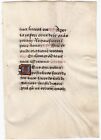 Leaf Ca  1485 From A Book Of Hours - Illuminated Manuscript - Vellum  ii 