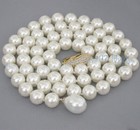 Elegant White South Sea Shell Pearl Round Beads Necklace 14-50   8 10 12 14mm