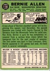 1967 -bernie Allen- Topps Autograph signed auto Baseball Card  118 Senators