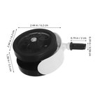 Durable Black Plastic Baby Stroller Wheels Replacement Parts Quiet Swivel Design