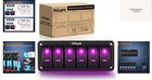 6 Gang Rocker Switch Panel With Purple Led - Waterproof   Pre-wired For Easy Use