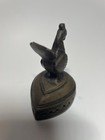 Antique Indian Brass Rooster Bell  foot Scrubber 1920 s From India