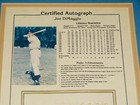 Joe Dimaggio Autographed 8x10 Stat Photo  framed   Matted  - New York Yankees 