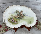 Wm Guerin   Co Limoges France Atq Porcelain Tray Hand Ptd By P  Millet