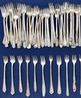 100 Silverplate Cocktail Forks Craft Lot Vintage Patterns Silverware Flatware