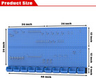 Pegboard Wall Organizer  Blue Metal Peg Board Panels