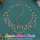 Sequin Head Chain Jewelry Gold Headpiece Hair Chains Festival Costume Headband H