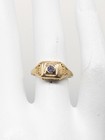 Antique 1920s Natural Alexandrite 14k Yellow Gold Filigree Ring