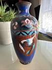 Antique 7 Inch Japanese Meiji Period Cloisonn   Vases High Quality Birds As Is