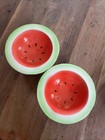 Holt Howard Watermelon Fruit Bowl 6  Round Ceramic 1959 Mcm Vintage Set Of 2