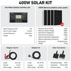 Dokio 4x100w 400w Rigid Monocrystalline Solar Panel Kit For Home caravan rv boat