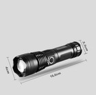 Xhp50 Led Flashlight 2000lm Rechargeable Zoom Torch Power Display 5 Modes Ipx4