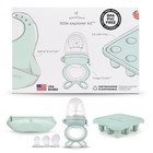 Little Explorer Kit - Teething Pacifier   Bib Set For Babies - Fern Green