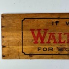 Vintage Wooden Crate Sign Advertising  walton Shoe For Boys And Girls 