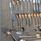 Lot Of 62 Vtg Antique Silverplate Mixed Flatware Spoons forks knives serving