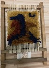 Pair Of Vintage Hand Knotted  Wooden Loom Columbia Wall Art Retro Mcm