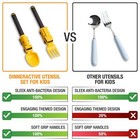 Dinneractive Utensil Set For Kids     Yellow Firefighter Themed Fork And Spoon