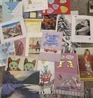 50 Junk Journal Scrapbooking Lot Vintage Cards  Glitter  Embellished Botanical