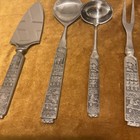 Hardanger Sylvplett Konge Tinn Norway Pewter Flatware 6 Serving Pieces