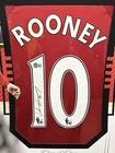 Wayne Rooney Signed Manchester United Jersey Framed Beckett 