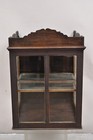 Antique Wood   Glass Counter Top Display County Store Pie Safe Display Cabinet