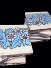 Antique Art Nouveau Floral Tile 1900s Ceramic Tile Mission Arts   Crafts Home