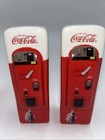 Vintage Coca Cola Vending Machine Salt   Pepper Shaker Set Ceramic