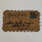 Vintage 1906 Leather Postcard Greeting Card