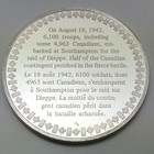 Canada Battle Of Dieppe Canadian Sterling Silver Token C994