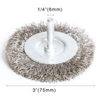 Shop-tek 4-pc 3  Steel Wire Wheel Brush Kit For Drill With 1 4  Shank