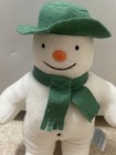 Vintage 1998 Eden Toys The Snowman Enterprises 10  Plush Green Scarf   Hat