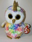 Nm  Ty Beanie Boos - Enchanted The Unicorn Owl  6 Inch  Nmwmt Stuffed Animal Toy