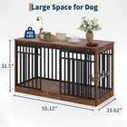55  Extra Large Metal Dog Crate Furniture Heavy Duty Dog Kennel W  Sliding Door
