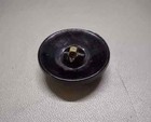 Victorian Jet Black 1 Inch Ornate Button   Hand Painted