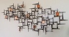 Corey Ellis Modern Abstract Bronze Metal Wall Sculpture Mid Century Copper
