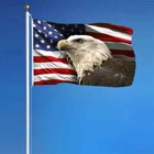 3x5 Ft Patriotic Eagle American Flag God Bless America Banner Wall Hanging Decor