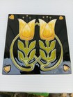 Set Of 10 Carron Lgc092 Art Nouveau Tube-lined Fireplace Tiles -yellow Tulip
