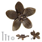 8 Pack Antique Brass Bronze Flower Cabinet Knobs  2 4 Inch