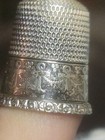 Antique Simons Bros Thimble Sterling Silver Size 9 Anchor Motif And Honeycomb 