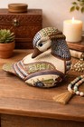 Signed Tonala Mexico Pottery Duck 10    Hand Painted Folk Art