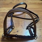 Leather Lunge Cavesson Padded Brown Horse Training Halter Groundwork Bridle
