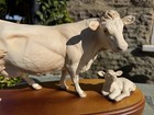 Royal Doulton  charolais Cow And Calf  Figurine By Graham Tongue  