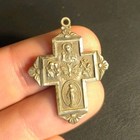 4 8 Grams Vintage 925 Sterling Silver Saints St  Catholic 4 Way Cross