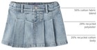 The Children s Place baby Girls and Toddler Pleated Skort twyla Wash Denim 4