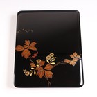 Japanese Lacquer Suzuribako 9 6inch Calligraphy Writing Box Gold Floral Motif