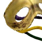 Vintage Artisan Mardi Gras Brass Mask Pin