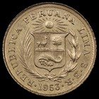 1953 Peru 1 5 Libra Gold Coin - Uncirculated
