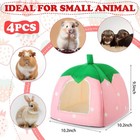 4 Pack Washable Fleece Pet Cave Bed Guinea Pig Rabbit Ferret Cage Accessory